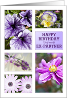 Ex-Partner,Birthday with Lavender Flowers card