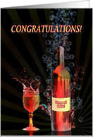 Congratulations From us Both, with Splashing Wine card