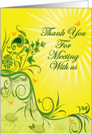 Thank You for Meeting With Us card