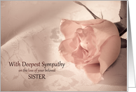 Sympathy Loss of Sister, Pink Rose card