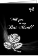 Best maid, A classy minimalistic black and white card
