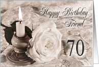 Friend 70th Birthday Traditional card