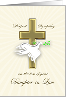 Daughter-in-law Sympathy Golden Cross card