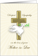 Mother-in-Law Sympathy Golden Cross card