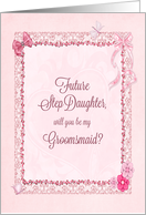 Future Step Daughter, Groomsmaid Invitation Craft-Look card