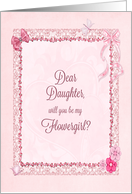 Daughter, Flowergirl Invitation Craft-Look card