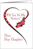 Step Daughter, Swirling heart Hostess invitation card