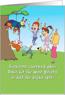 Funny Wine Pinata Birthday Card