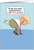 Trump Loves Pootin’ Funny Birthday card