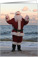 Santa Sends His Love! Sign Language I Love You card