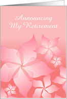 Retirement Announcement With Floral Abstract card