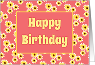 Birthday Card With Cute Yellow Daisies/Design card