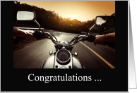 Congratulations On Getting Your Motorcycle License card