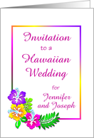 Invitation/Wedding in Hawaii/Floral/Custom card