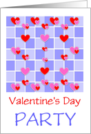 Valentine’s Day Party Invitation With Hearts/Custom card