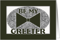 Be My Greeter-Black Bow Tie card