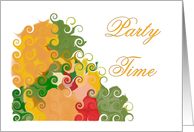 Fall Colors-Autumn Party Invitation-Abstract Autumn Design card