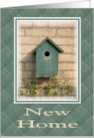 New Home-Green Bird House card
