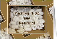 Retiring Announcemnt-Styrofoam Packing Peanuts card