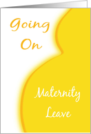 Maternity Leave Announcement-Yellow Boobs and Belly card