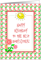 Happy Birthday-For Babysitter-Flowers-Sunshine card