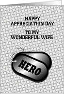 Military Appreciation Day-For Spouse-DogTags-Customizable Card