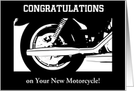 Congratulations-New Motorcycle-Silhouette-Custom Card