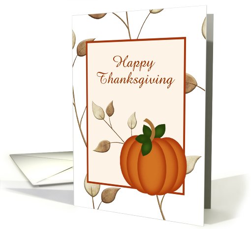 Happy Thanksgiving-Pumpkin-Leaves-Halloween-Custom card (957795)