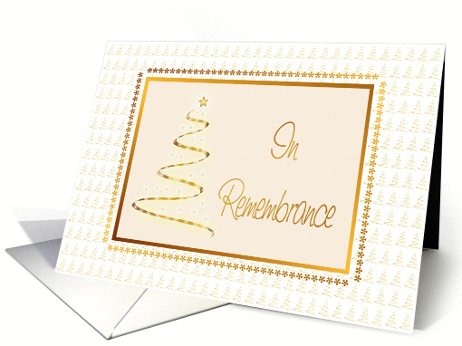 Gold Tree Christmas Card-In Remembrance card (973123)