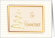 Gold Tree Christmas Card-In Remembrance card