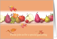 Fall party illustrated invitation card
