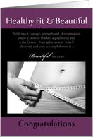 Congratulation on weight loss Beautiful success card