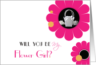 NIECE Flower Girl Invitation Pink Petals card