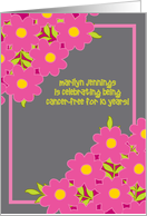 Cancer Free Wellness Party Invitation Customizable Any Name or Year card