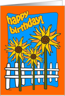 Happy Birthday Sunflower card