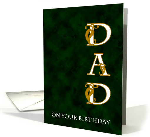 Dad Green Marble Birthday card (231007)