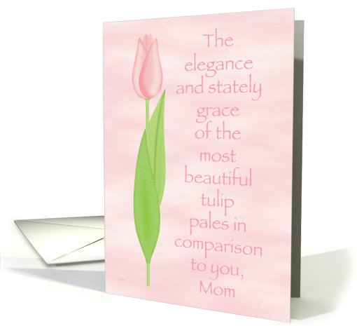 Mother's Day for Mom Tulip Pink card (302600)