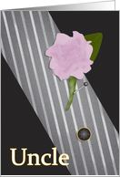 Uncle Walk Me Down the Aisle Peony and Tie card