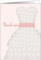 Lace Shadow Thank You Bridesmaid card