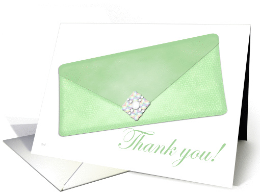 Green Clutch Thank You card (326695)