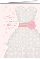 Lace Shadow Thank You Matron of Honor card