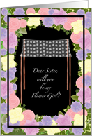 Chuppah Sister Flower Girl card