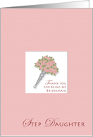 Thanks Step Daughter Bridesmaid card