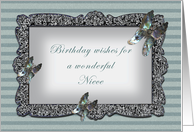 Butterfly Mirror Niece Birthday card