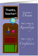 Teacher Appreciation Teacher’s Bookcase card
