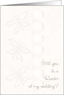 Wedding Reader Buttons Butterflies card