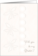 Wedding Greeter Buttons Butterflies card
