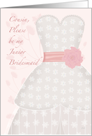 Cousin Junior Bridesmaid Invitation Request card