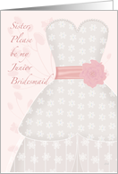 Sister Junior Bridesmaid Invitation Request card