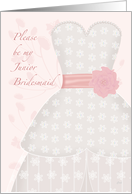 Be My Junior Bridesmaid Lace Pink Dress card